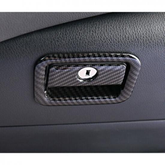 For Toyota Camry 2018- Co-Pilot Storage Box Handle Carbon Fiber Cover Trim