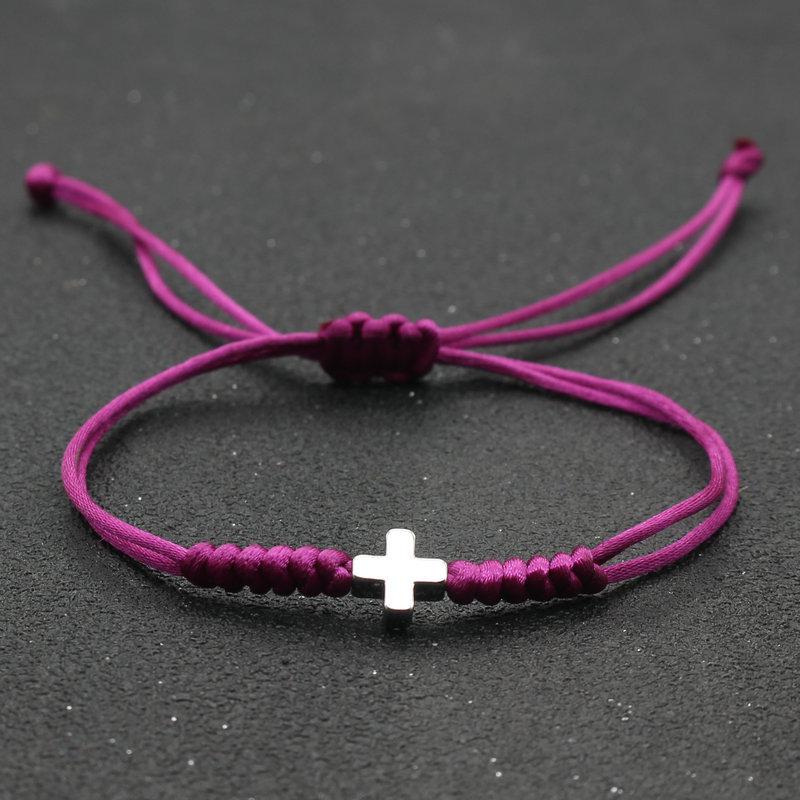 Unisex Handgefertigtes Rotes Seil Kreuz Armband - Europäischer & Amerikanischer Stil
