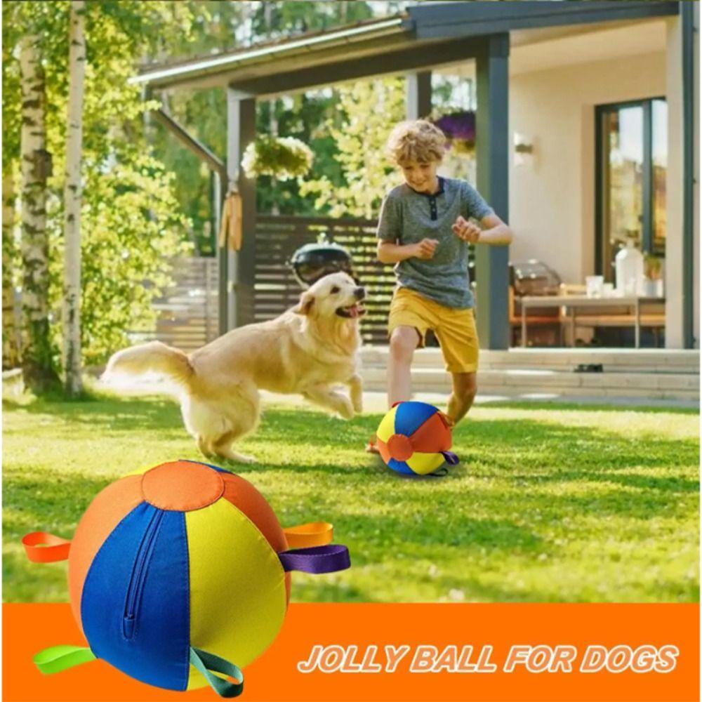 New Inflatable Herding Ball for Dogs Tear-Resistant Outdoor Play Dog Training Ball with Straps Calming Jumbo Ball Border Collie