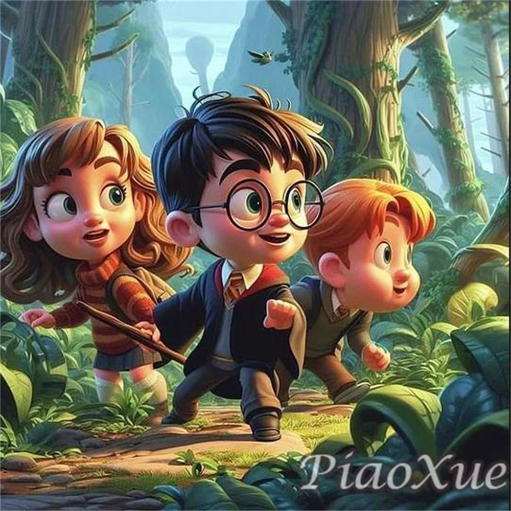 5D Diy Diamond Art Painting Harry Potter Cartoon Magic Castle Snowflake Mosaic Embroidery Jewelry Cross Stitch Kit Kids Gift