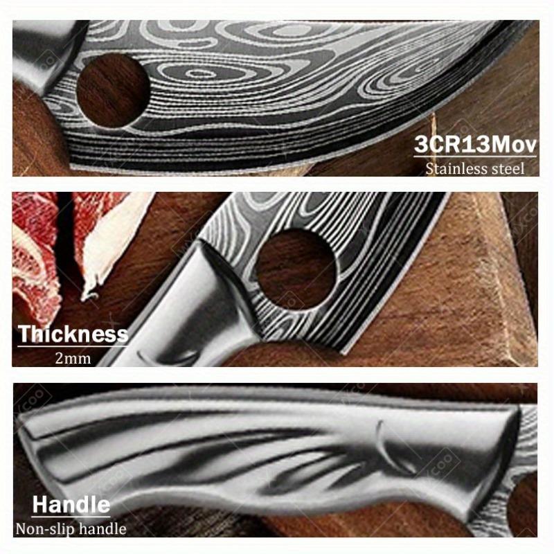 3 Pcs Professional Damascus Laser Forged Chef Knife Handmade Stainless Steel Meat Cutting Boning Butcher Knife Kitchen Tools