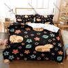 Cartoon Capybara Bettwäsche Set Einzelbett Zweibettbett Vollgröße Queen Size King Size Bettwäsche Set Schlafzimmer Bettbezug Sets Anime Bettlaken Set