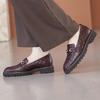 HIMIKO Track Sole Quilted Bit Loafers D with a genuine sheepskin leather and lightweight (651324, Brown, 255) soft, cushioned, sole.