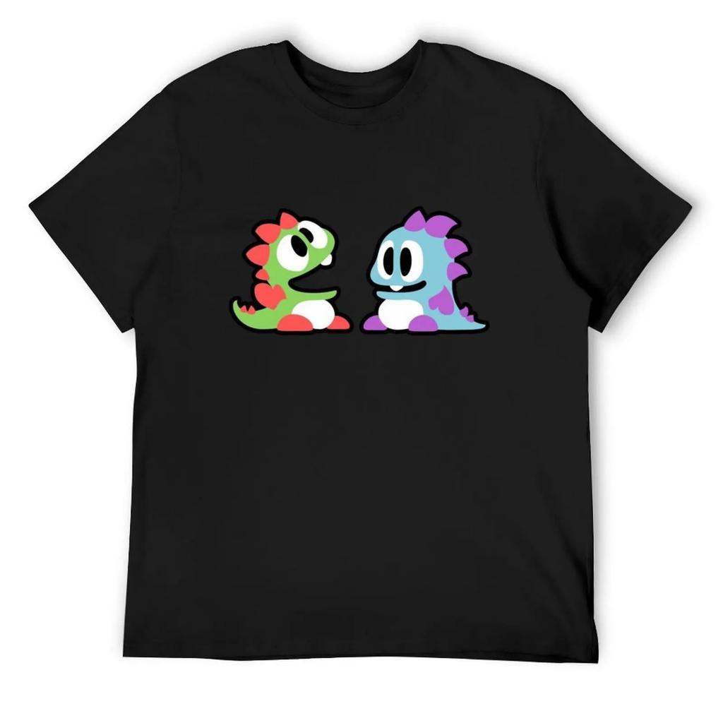 Bubble Bobble T-Shirt Vintage Graphic Tee Funny Meme T-shirts Summer 2025 Men T Shirt
