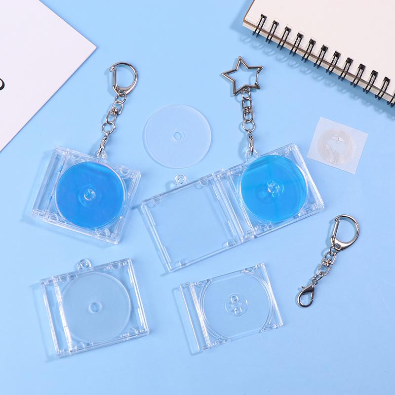 1Set Mini Nfc Functional Cd Disc Case Key Chain Peripheral Commemorative Album Key Holder For Diy Backpack Pendant