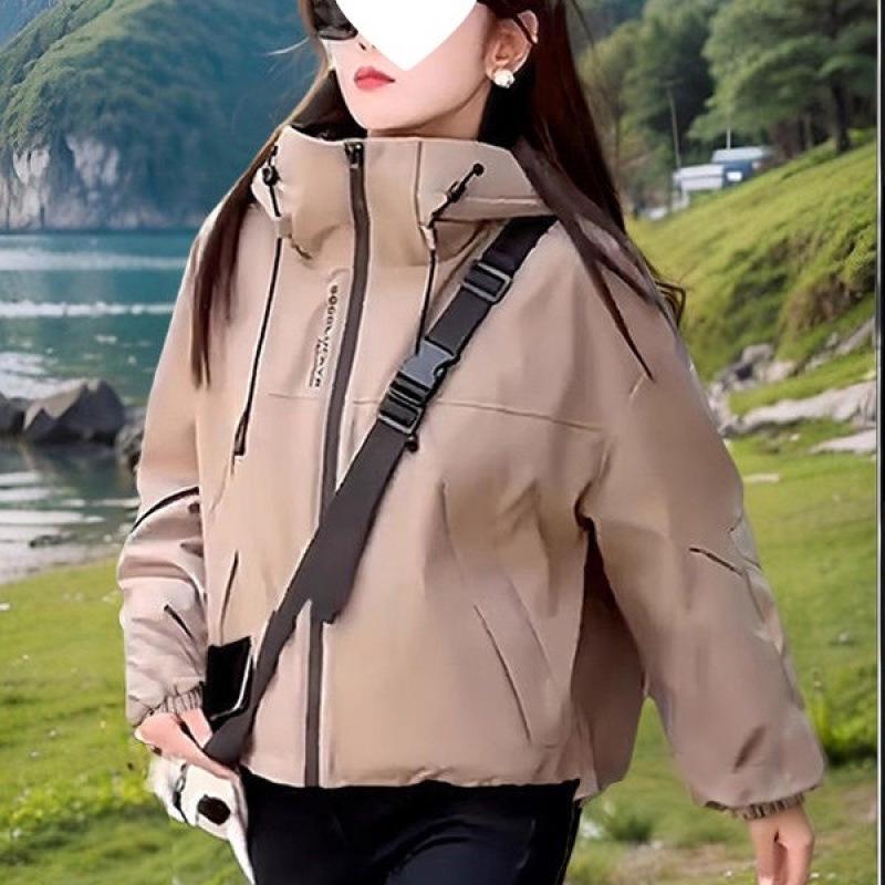 Women's European-Style Casual Hooded Windbreaker Baseball Jacket – Autumn Fashion Sports Coat