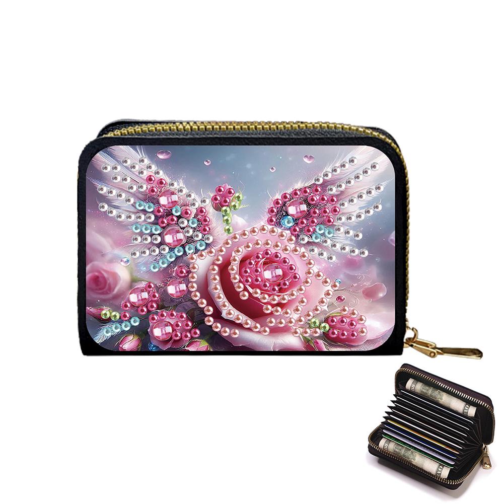 Exquisite Pattern DIY Diamond Painting Card Holder Wallet Purse Rhinestone Mosiac Zipper Wallet Handbag Female Outdoor Bag