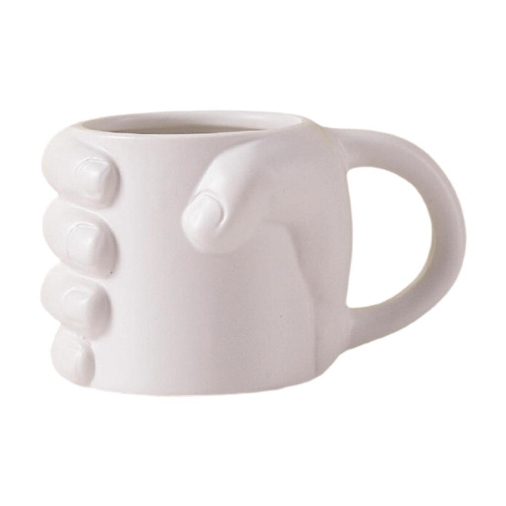 Fist Shaped Coffee Mug Ceramic 300ml Coffee Lover Gift Modern for Home Office for Men and Women Water Drinking Mug Milk Mug