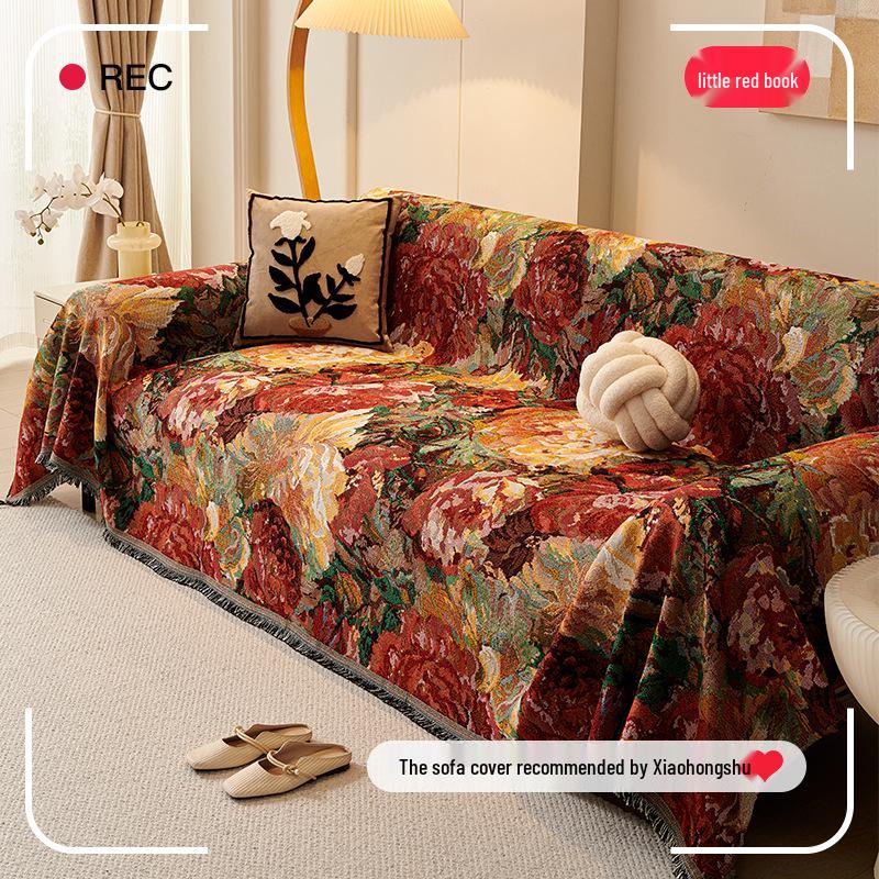 Elegantní žakárový potah na pohovku: Odolné proti poškrábání, Odolné proti skvrnám, Protiskluzové. Ideální pro všechna roční období.