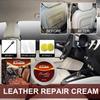 Car Seat Leather Care Paste Durable Restoration Cream with Sponge Applicator for Deep Cleaning and Polishing Upholstery
