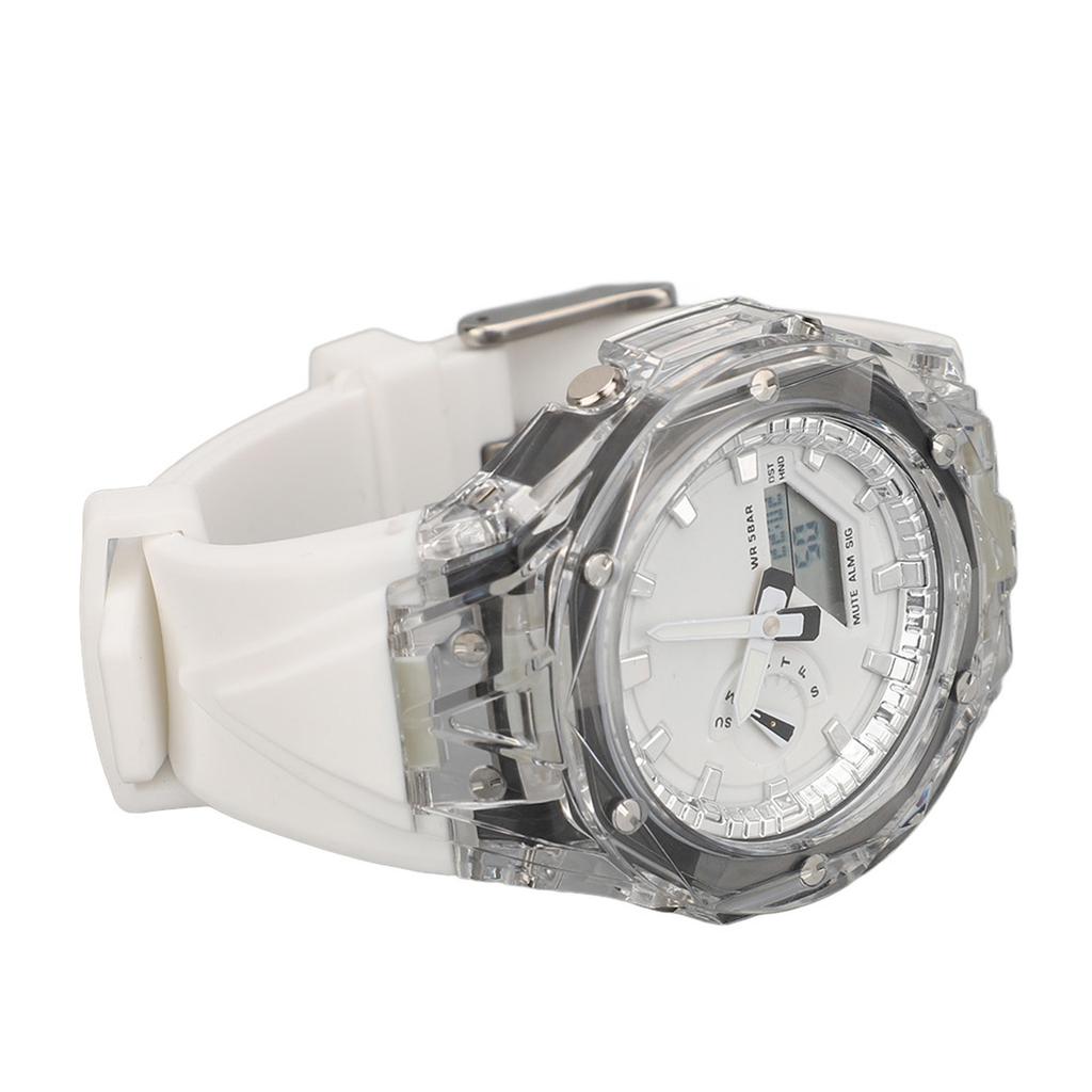 Digital Wrist Watch Water Proof Backlight 12/24 Hour LED Watch Countdown Timer Stopwatch Alarm Dual