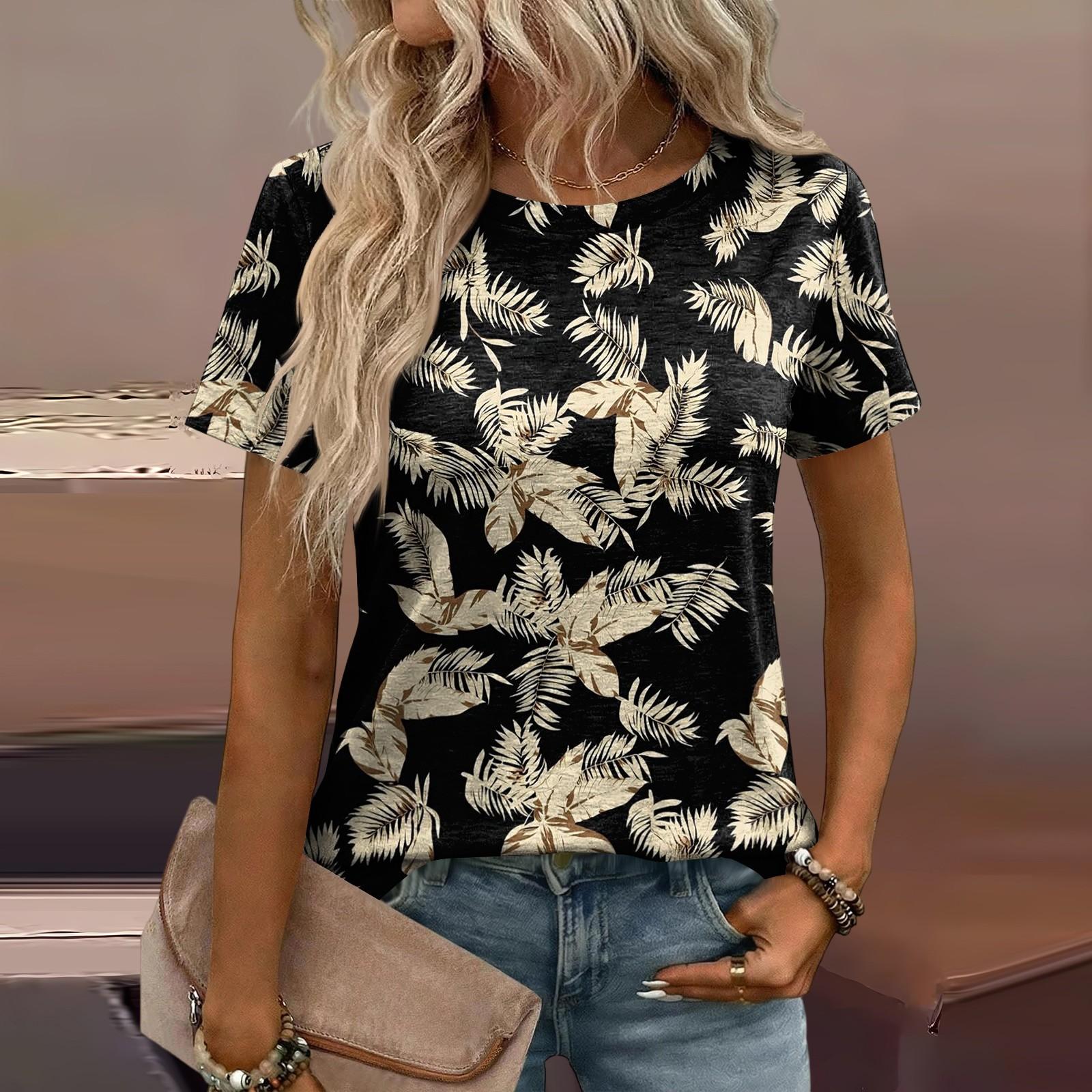 

Long Sleeve Shirts for Women Womens Long Sleeve Tops Long Sleeve Tops for Women Womens Long Sleeve T Shirts Casual Crewneck Printed Tee M чёрный