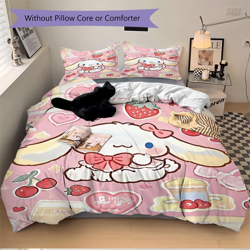 3pcs Cinnamoroll Bedding Set: Perfect for Bedroom or Guest Room. Soft and Comfortable with No Core Included Yy251031034