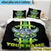 3pcs Custom Name Raiders Team Spirit Bedding Set Includes 1 Duvet Cover & 2 Pillowcases for All Seasons Dormitory Home Decor Christmas gifts