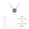 MODIAN 925 Silver Colorful Round CZ Pendant Necklace Black Stackable Link Chain Necklaces For Women Fine Jewelry