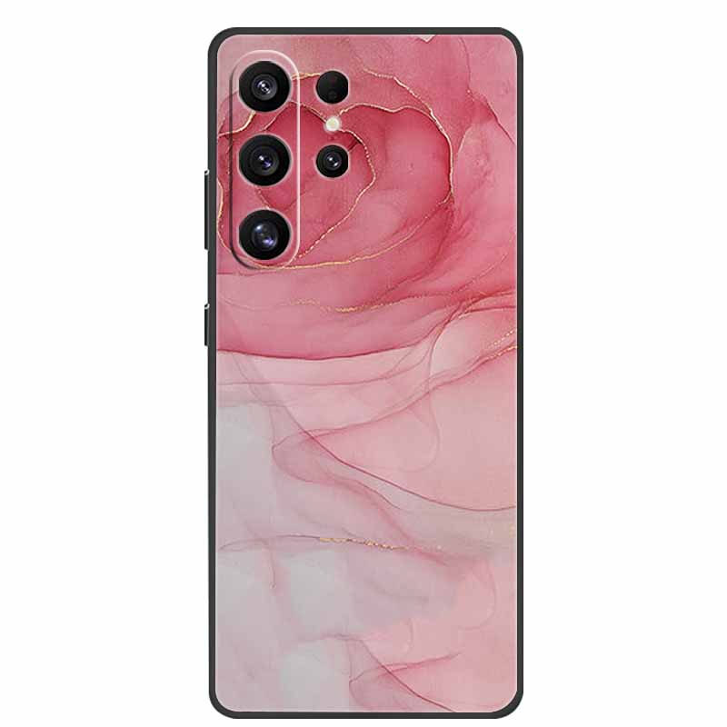 Phone Case For Samsung Galaxy S26 Ultra Colorful Painted Soft Silicone Bumper for Samsung S26 Ultra Case Marble Shockproof Cover
