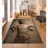 3D Canyon Crack Rug Realistic Geological Fault Carpet with Blue Abyss Optical Illusion Floor Mat for Modern Living Room Decor