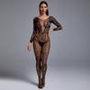 Sexy Long Sleeve V Neck Fishnet Body Stockings Lingerie Plus Size Women Bodystocking Underwear Sexy Clothes