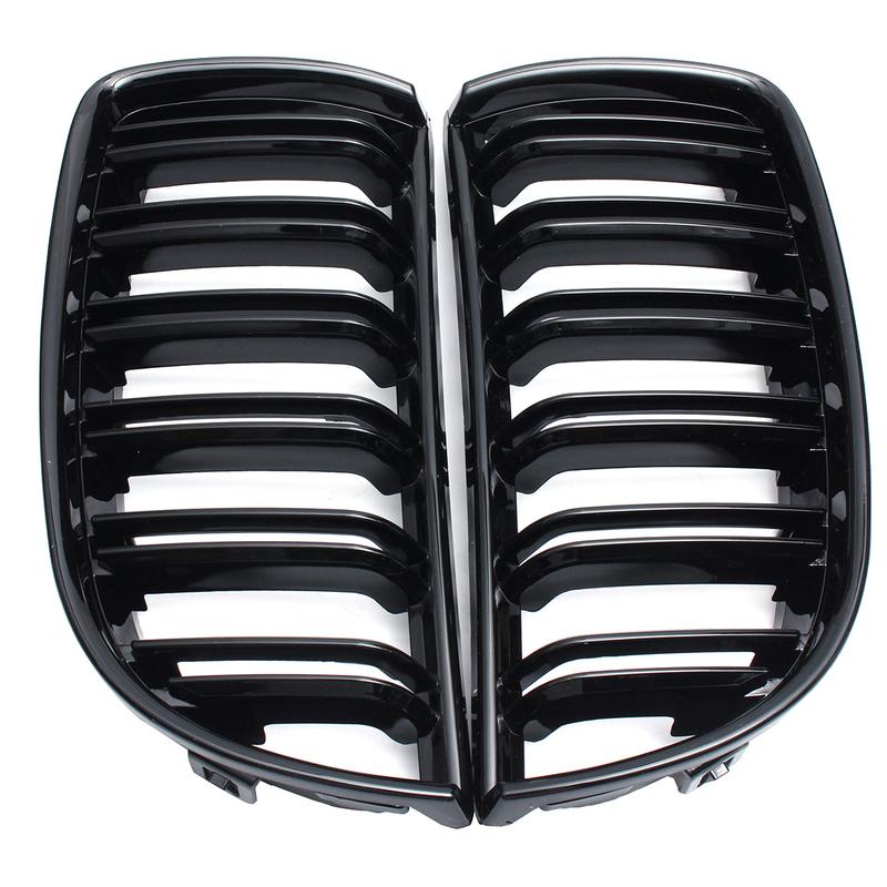 Pair Glossy Black Car Front Bumper Grilles For BMW E90 E91 3 Series 323I 328I 335I 330I 325I 05-08 ABS Grille Racing Grill