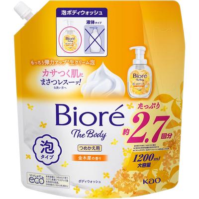 Kao Biore Body Foam Type Kinmokusei Fragrance Refill 1200ml