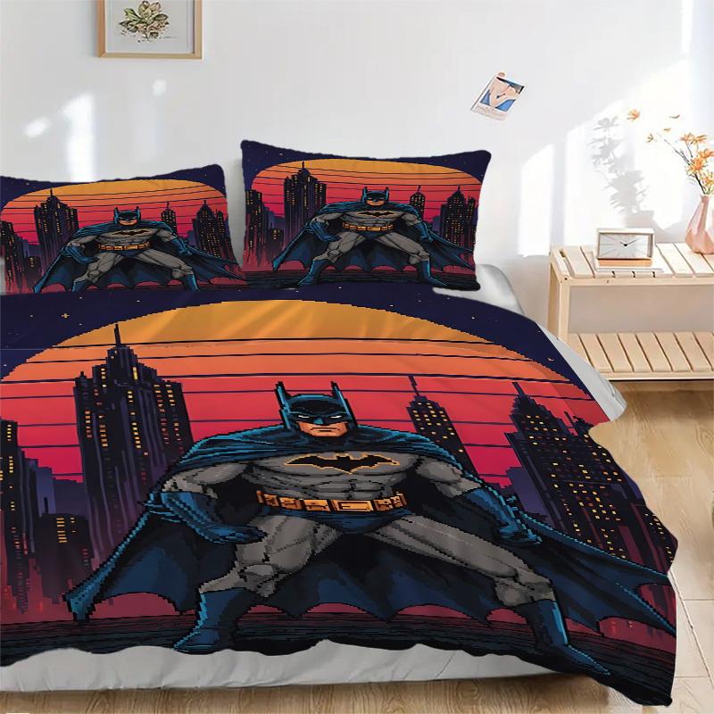 3pcs Batman Duvet Cover Set (1 Duvet Cover + 2 Pillowcases, No Core) - Comfortable, And Breathable Bedroom Decoration yy251104036