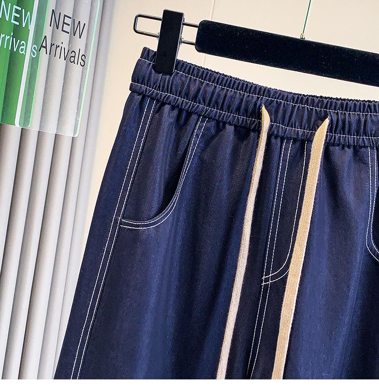 Tencel Plus Size Women’s High Waist Wide Leg Jeans - Slimming, Loose Drape for Spring/Summer