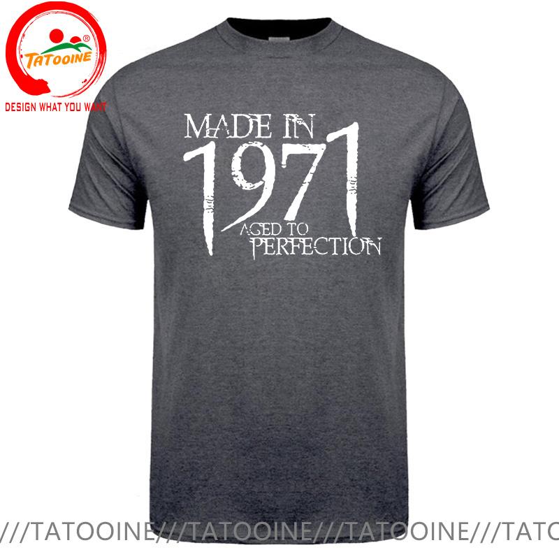 Born In 1971 Plus Size 5xl 6xl Tshirt Unisex Tshirt Homme Summer Made 1971 Aged To Perfection T Shirt Unisex Birthday Gifts Tee Shirt