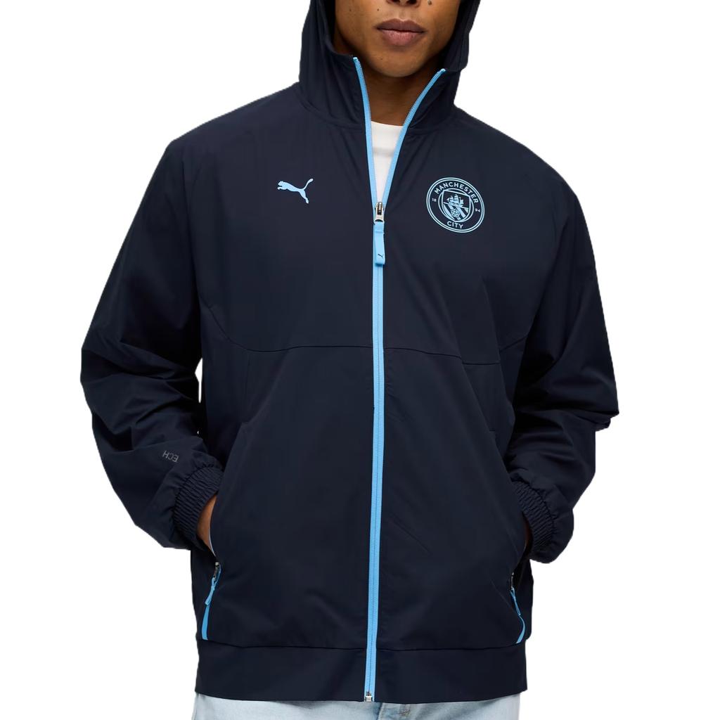 Puma Manchester City Tech Woven Jacket Fashion Trend Comfortable Hooded Jacket Men Jackets 782669-06