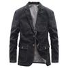 Pánská džínová bunda slim fit - Jarní/podzimní business casual, tenký styl pro střední věk a mladé