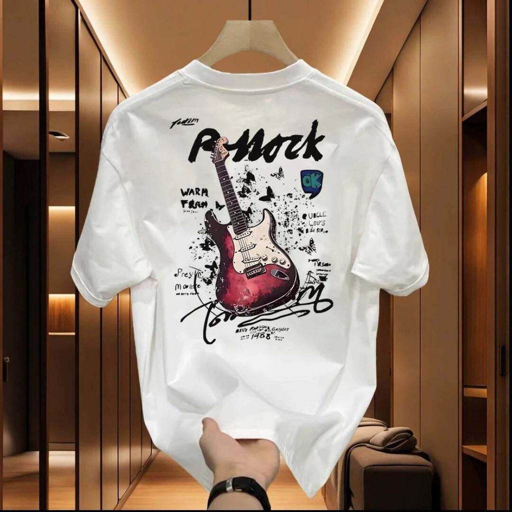 Trendy Brand Short-Sleeved Cotton T-Shirt Men'S And Women'S Printing Trend High-Quality Versatile Crew Neck T-Shirt