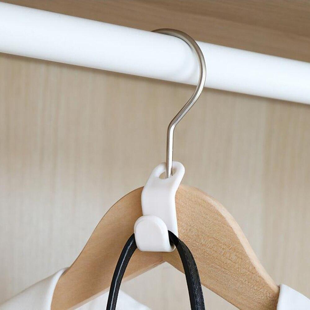 6/12Pcs Mini Clothes Hanger Connector Hooks Cascading Plastic Wardrobe Coat Organizer Rack Holder Space Saving for Closet