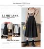 Spring 2025 High-Waist Pleated A-Line Midi Skirt for Women