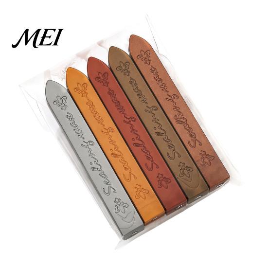 Sealing Wax Sticks 5PCS Sticks, with Wicks, Classic Color Envelope Strips, for And Vintage Craft Decor Strips Wedding Invitations