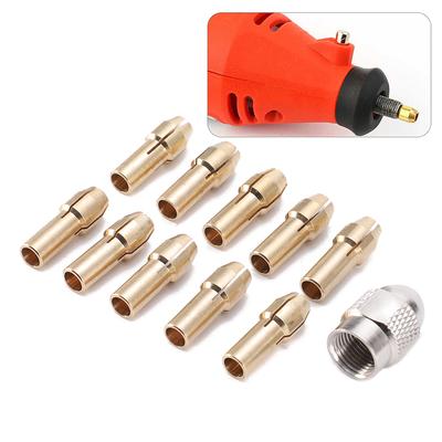 10/11 Adet Mini Matkap Penset Çakısı 0.5-3.2Mm Çap 4.8Mm Şaft Pirinç Çakılar