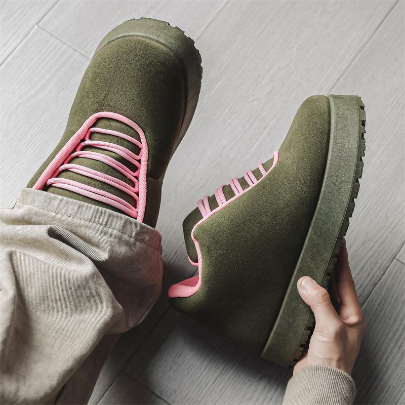 

Y13 мужская обувь новая зимняя нишевая оригинальная повседневная спортивная трендовая универсальная на толстой подошве нескользящая повседневная обувь для мужчин 39 зелёный