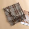 Japanese and Korean Plaid Cashmere Plaid Scarf Women's Winter Versatile Couple Warm Scarf