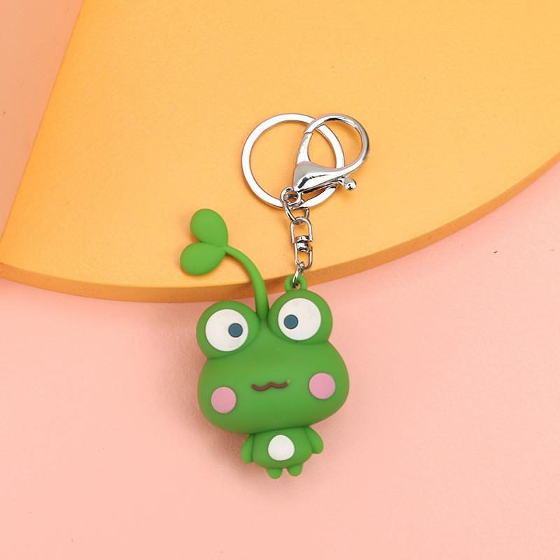 Adorable Silicone Keychain With Cute Dinosaur Cartoon Design For Bags And Keys