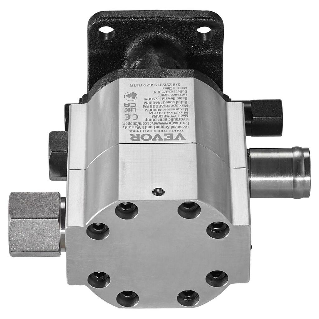 Hydraulické čerpadlo na štípání dřeva, 13 GPM, dvoustupňové 3000 PSI čerpadlo na štípání dřeva, 1'' vstup 1/2'' NPT výstup 3600 RPM hliníkové hydraulické zubové čerpadlo, pro
