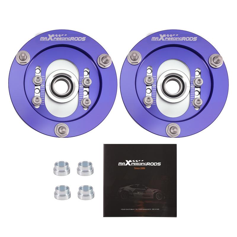 Front Coilover Camber Plate Drift Upper Mount For BMW E46 320 323 325 328