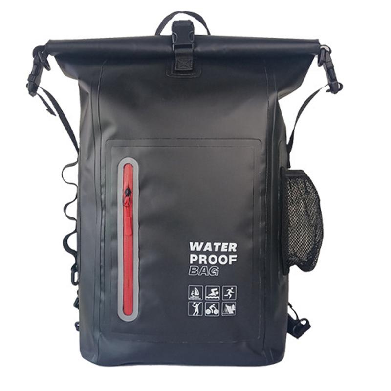 

Large PVC Camping Bag - Waterproof Dry Backpack for Kayaking, Drift Swimming, River Trekking, Beach, Diving, Rafting & Canoeing чорний