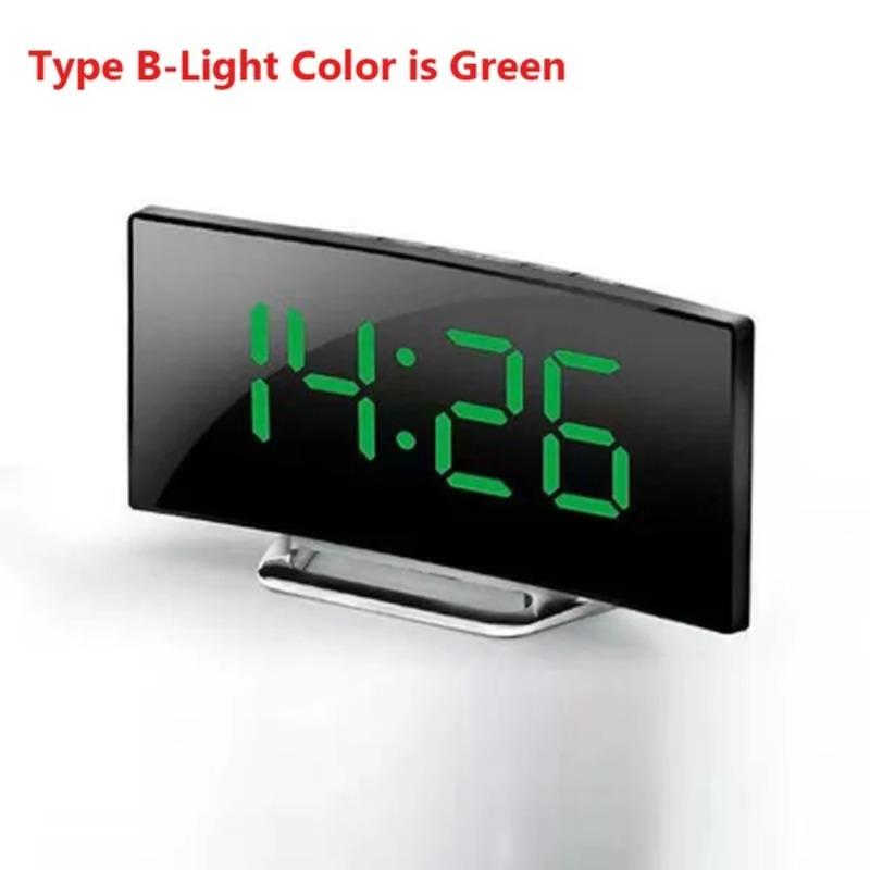 

1 шт. Цифровые настольные часы Многофункциональные электронные настольные часы с цифрами для спальни Будильники (Не включая батарею)