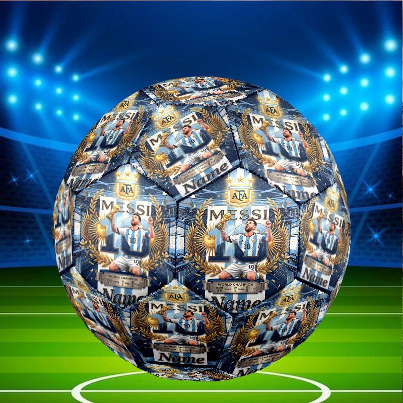 Personalisierter Leo Messi Fußball mit individuellem Namen, Größe 5, für Training & Spiel, für Teams, zum Kicken, Geschenk für Fußballfans