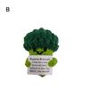 1/2Pcs Positive Crocheted Vegetable with Encouraging Card Emotional Support Handmade Knitting Carrot Broccoli Toy Doll Kids Adults Gift