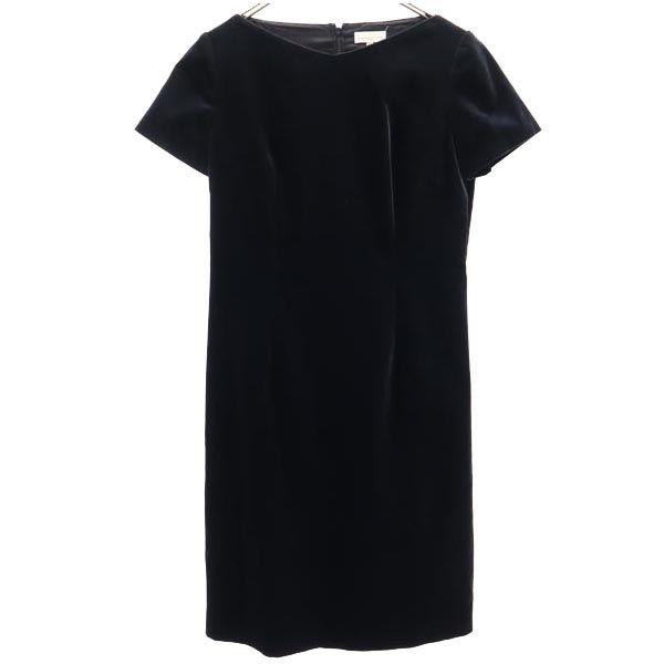 BALENCIAGA made in Japan Short sleeve Velor-like one piece 40 black Women Used