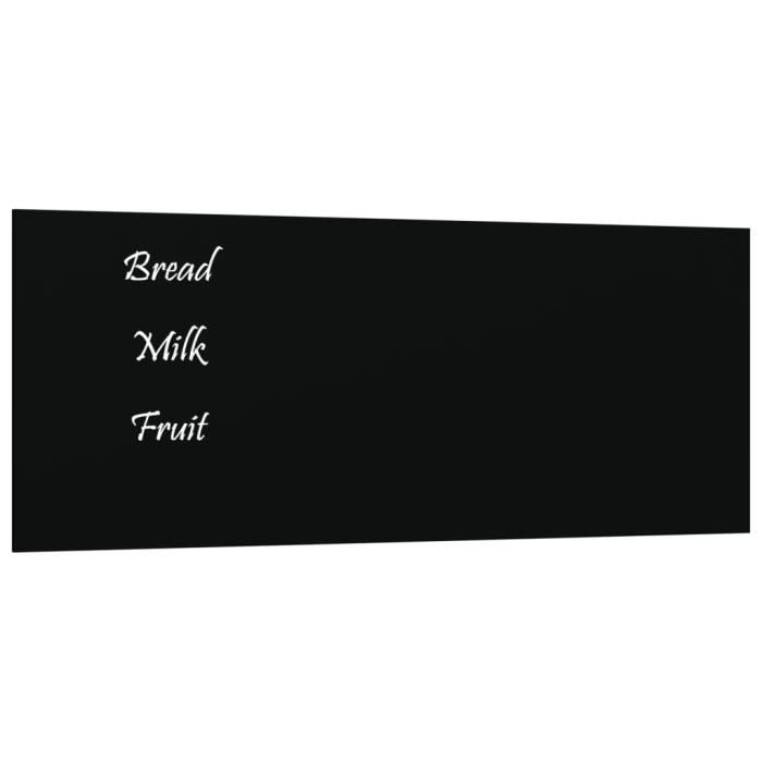 VidaXL Magnetic Wall-Mounted Blackboard Black 50x20 Cm Tempered Glass 347937