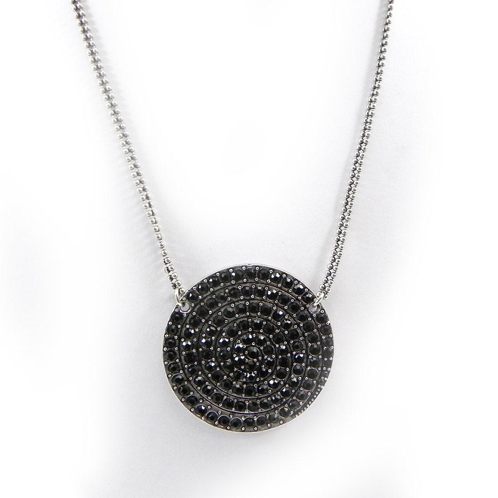 NOA [G8323] - Designer Necklace 'Sissi' Black White