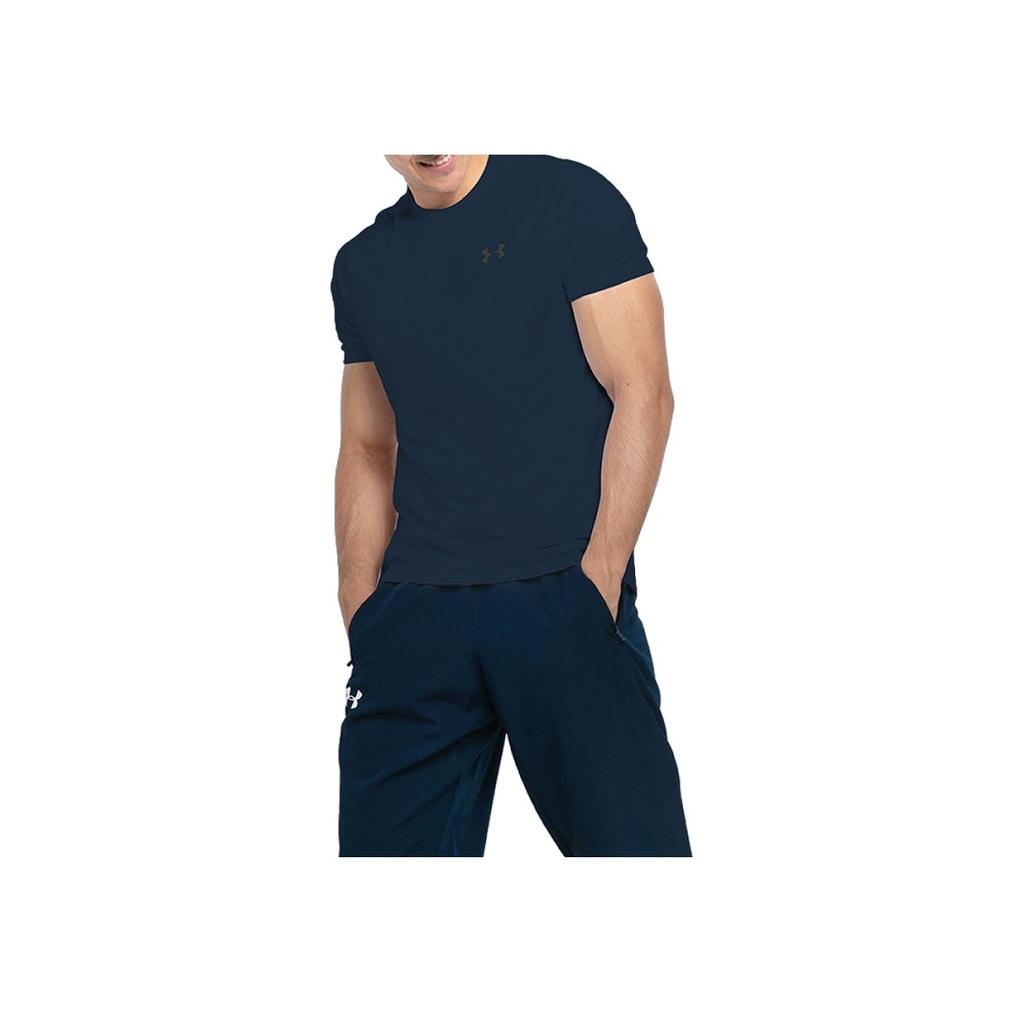 Under Armour Training Sports T-Shirt Men Tops Navy-Blue 1326413-408