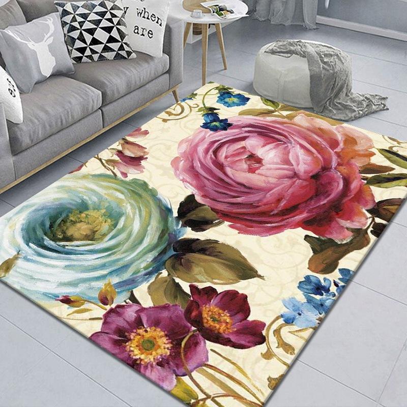 3D Carpet Living Room Bedroom Printed Carpet Wedding Floor Mat Modern and Simple Carpet