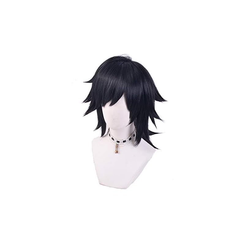 

Косплей-перука SUNXXCOS «Вбивця демонів», Кочо Шинобу, для костюмованих вечірок на Геловін, культурних фестивалів, Різдва тощо (Перука Гію Томіока)