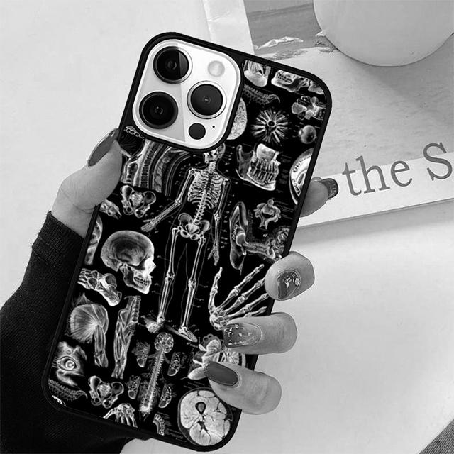Vintage Anatomy Heart Cardiac Brain Nurse Phone Case Cover For iPhone 17 Air 15 16 14 13 12 Pro Max 11 Pro Max Plus